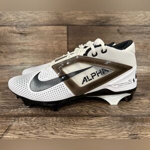 Nike Alpha Menace Pro 4 TD Football Cleats White HF4553-100 Men's Size 11.5 WIDE